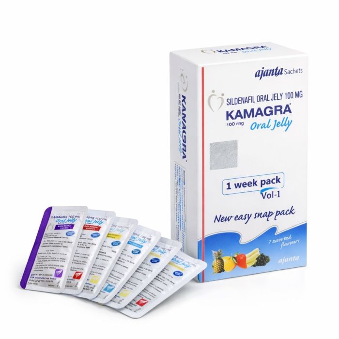 Kamagra Oral Jelly 100 mg 7'li haftalık paket