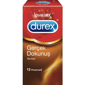 Durex Gerçek Dokunuş 12 li prezervatif (Lateks İçermez)